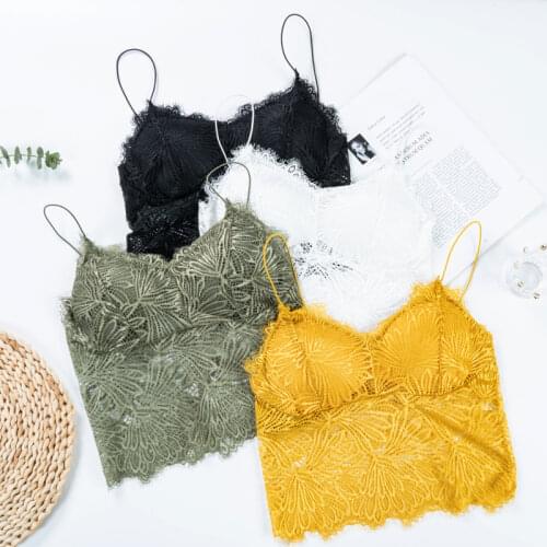 Women Bras Pad Push Up Wireless Lace Bra Top Sexy Fitness Underwear Bralette Gathered Bra Womens Tube Top Lingerie Full Cup