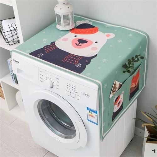 Washing Machine Cover Dust-proof Drum Washing Machine Dust Cover Oven Microwave Refrigerator Protecor Cover Home Decor