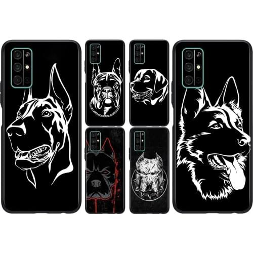 Cute Pitbull Dog Art For Huawei Honor 50 SE V30 View 20 V20 30i 30S 30 20S 20E 20i 20 Lite Pro Plus Soft Phone Case