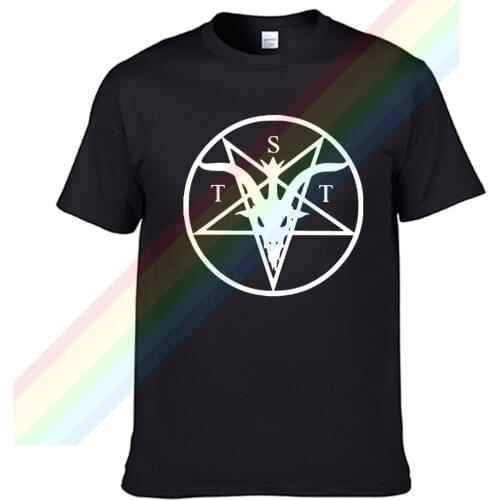 Satan Evil Goat TST Logo Summer Print T Shirt Clothes Popular Shirt Cotton Tees Amazing Short Sleeve Unique Unisex Tops