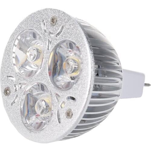 Hot 3W 12-24V MR16 Warm White 3 LED Light Spotlight Lamp Bulb only