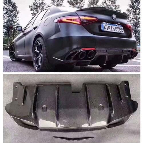 JINGHANG Carbon fiber Car Rear Bumper Spoiler Lip Auto Car Diffuser For Alfa Romeo Giulia 2017 2018 2019