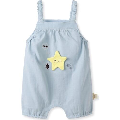 Pureborn Newborn Unisex Baby Romper Sleeveless Baby Overalls Breathable Cotton Summer Clothes Adorable Cartoon Outfit