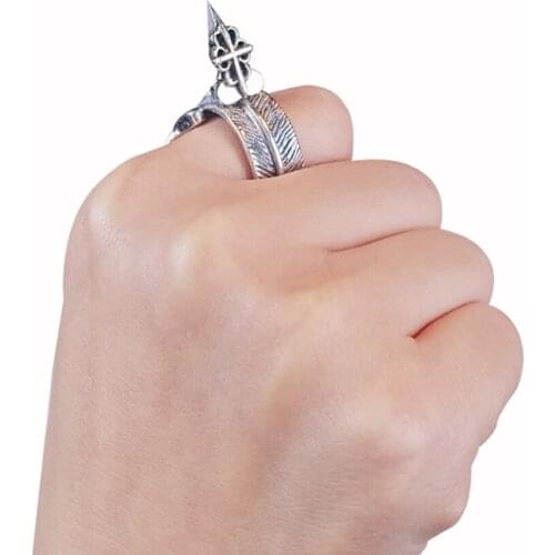 Mutifunctional Self Defense Ring Women Safety Hidden Blade Cutting Sharp Stab Vintage Finger Rings Fight Retro Jewelry Survival