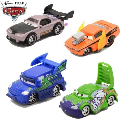 1:55 Disney Pixar Cars Diecast Metal Alloy Model Car Flame DJ Boost Lightning McQueen Jackson Storm Ramirez Car Toys Kids Gift