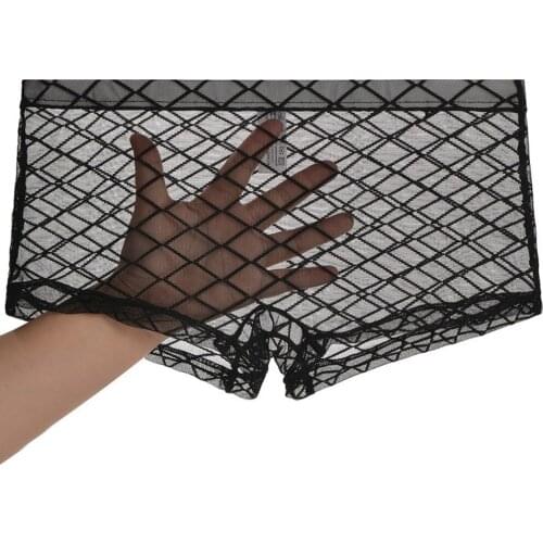 Fashionable Seamless Underpant Men Mesh Transparent Boxer Shorts Soft Thin Trunks Comfortable Flat Boxers Boxershorts men 2021