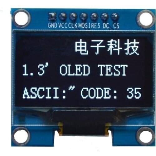 1.3 inch White OLED Module SSD1106 Drive IC Compatible with SSH1306 IC 128*64 IIC/SPI Interface