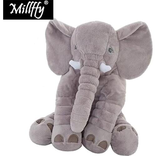 Dropshipping Millffy 40/60cm Peluche Elephant Soft Toy Stuffed Animal Elefante Pelucia Pillow Cushion Plush Doll for Baby Kids