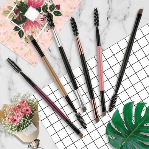 Professional Yelash Eyebrow Brush Double Head Brush Portable High quality Beauty Tools Makeup Brush Eyebrow Comb Accessories