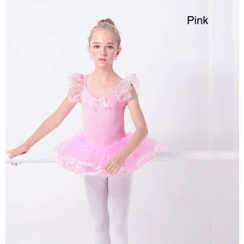 Pink Ballet Tutu Dress Girls Gymnastics Leotard Dancewear Ballet Clothes Children Ballerina Costume Discount Ballet Tutus