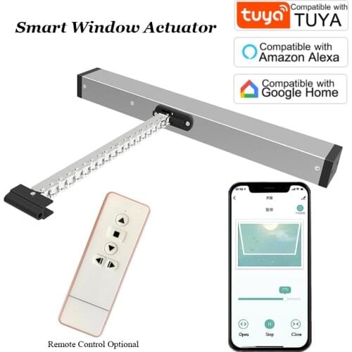 Smart Window Opener Alexa Google Assistant Voice Control Set Open Limitation Electrical Skylight Pusher Villa Automation