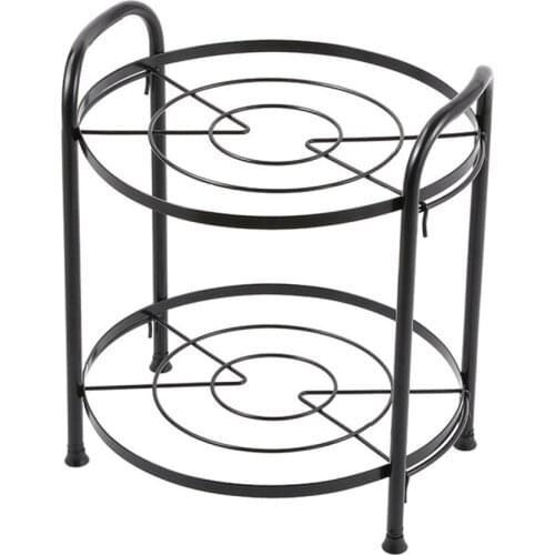 40x36cm Racks Pots And Pans Organizer Kitchen Bracket Durable 2 Tiers Metal Material Household Stainless Steel Storage Shelf