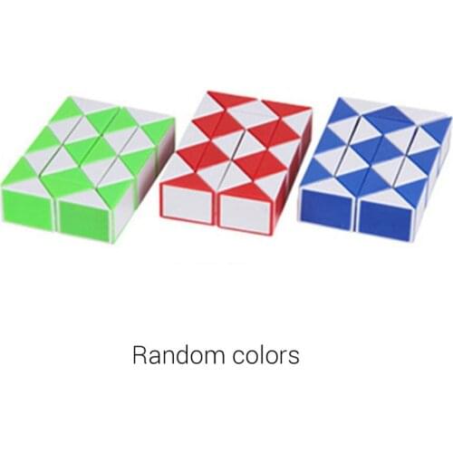 24 Wedges Magic Ruler Mini Magic Twist Puzzle Cube Game Twisty Toy Educational Cube Toy Gift for Children Adult Magic Ruler Cube