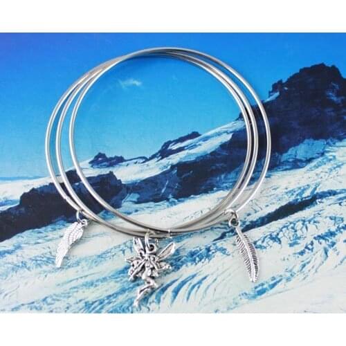 30PCS Fairy Charm Triple Bangle Bracelet #20358