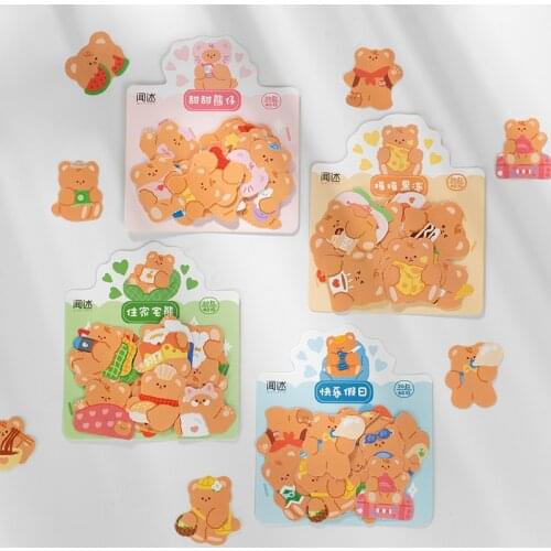 40 Pcs/pack Cute Baby Bear Stickers Scrapbooking Decorative Sticker Korean Diy Diary Album Stick Label Kawaii Stationery