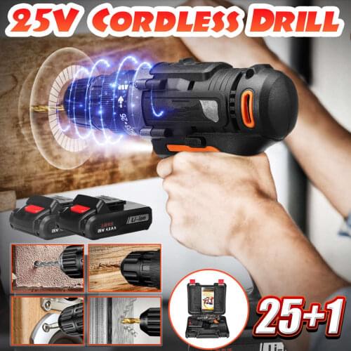 48 Nm Dual Speed Mini Brushless Cordless Electric Impact Drill Hammer Screwdriver LED Lighting Li-ion Battery Power Tools