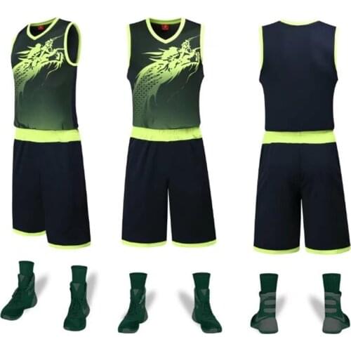 New Men Basketball Jersey Sets Uniforms kits Adult Sports clothing Breathable basketball jerseys shirts shorts DIY name number