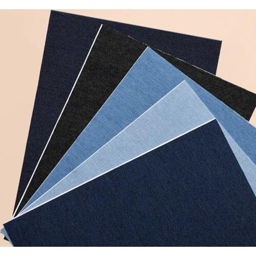 Jeans Fabric Iron-on Denim Patches Clothes DIY Repair Pants Knee Elbow Applique Apparel Jeans Self-adhesive Hole Repair Patch