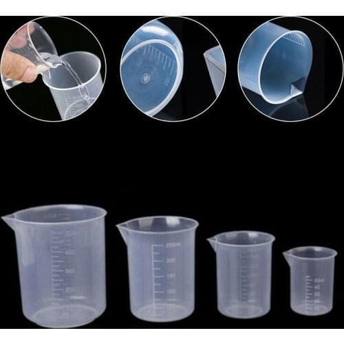 Graduated Measuring Cup Transparent Silicone Cup Baking Beaker Liquid Mixing Container For Kitchen Bar 20/30/50/300/500/1000ml
