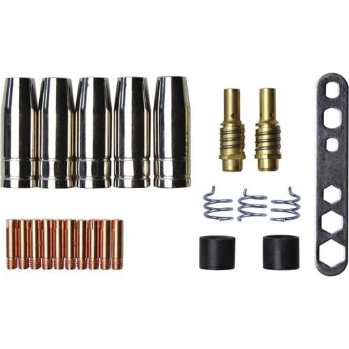 Wear Parts Set Suitable for MIG/ MB15 23 Parts 5X Gas Nozzle 2 X Nozzle Holder 10 X Contact Nozzle M6 and Many Others