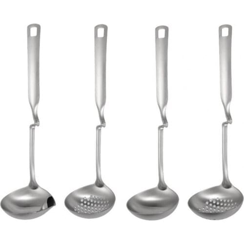 Soup Spoon Multi-function Dishwasher Safe BPA free Stainless Steel Straining Ladle Serving Cooking Skimmer Utensil Spoon for Kit