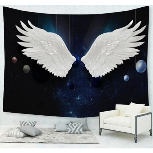 Wings pattern Tapestry Wall Hanging Dorm Decor Art Wall Tapestry Hippie Wall Carpet Psychedelic Tapestry 95x73cm