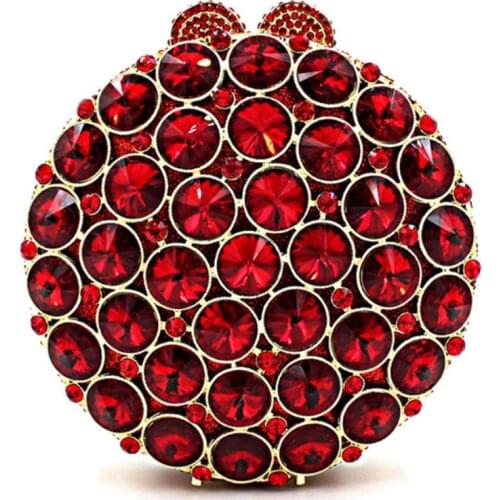 New Red Blue Color Women Bridal Bag Evening Bag Luxury Rhinestone Clutch Bags Crystal Handbags Party purse Wedding Clutches Bags