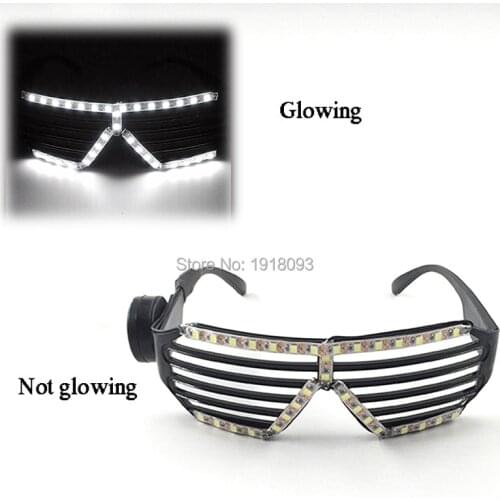 New Type 6 Colors Choice LED Glow Glasses 5V LED Light up Glasses LED Glasses DJ Rave Night Sunglasses Decor