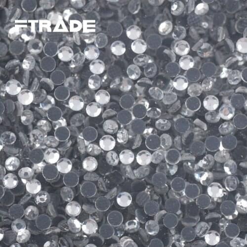 Wholesale 2.0mm-6.0mm Glisten Glass Crystal Hot Fix Rhinestones Iron On Strass Stone Clothing Home Decorations Gem