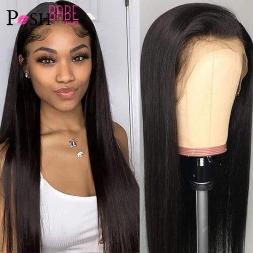 13x4 Long Straight Lace Front Human Hair Wigs Pre Plucked 4x4 Closure Wig 32 Inch Remy Brazilian Lace Frontal Wig With Baby Hair