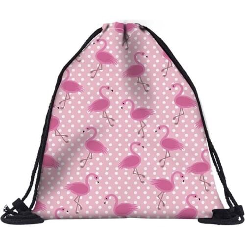 Polyester pink Drawstring Bag Women Travel Makeup Case Cosmetics Shoes Cloth Storage Case Organizer Bags Christmas Gift