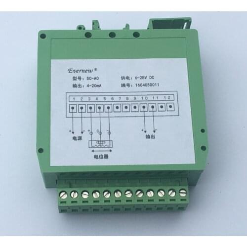 0-5V,0-10V,4-20mA Potentiometer signal converter Resistance type displacement sensor transmitter AD conversion module SC series