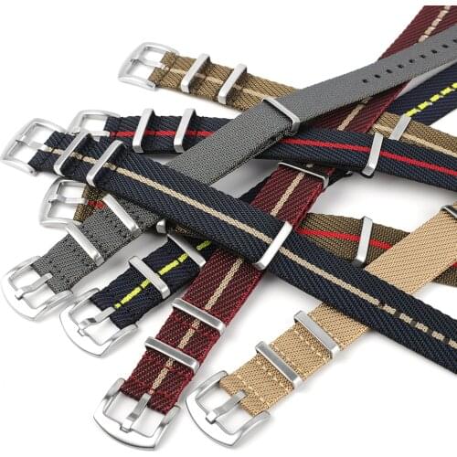 Nylon Nato Strap 20mm 22mm Stripe Watchband Replacement Band Wristband Accessories For Tudor Nato Watch Strap