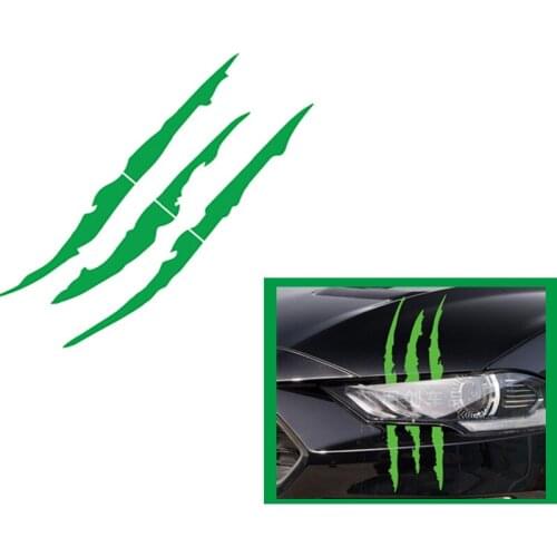 Reflective Claw Scratch Marks Headlight Decal Car Stickers for Ford Focus Fusion Escort Kuga Ecosport Fiesta Falcon EDGE/Explore