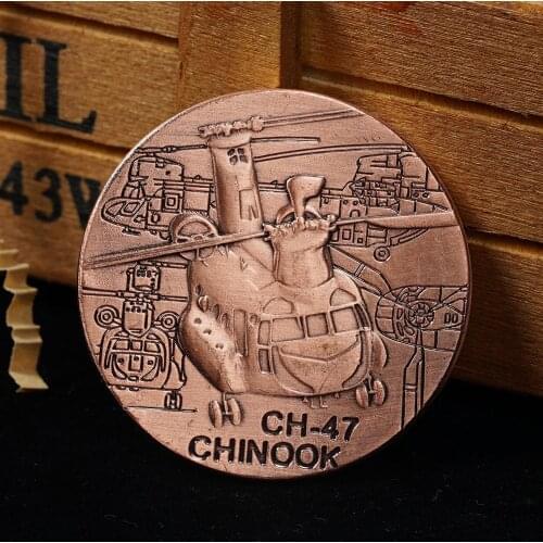 USA Army CH-47 CHINOOK Air Force Transport Helicopter Commemorative Coin Military Challenge Collectible Gifts