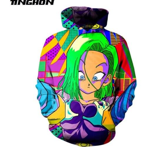 XS-7XL 3d Anime Hoodie Funny Cool Punk Green Hair Girl Pullover Unisex Sweatshirt Harajuku High Street Tops Outfit Plus Size
