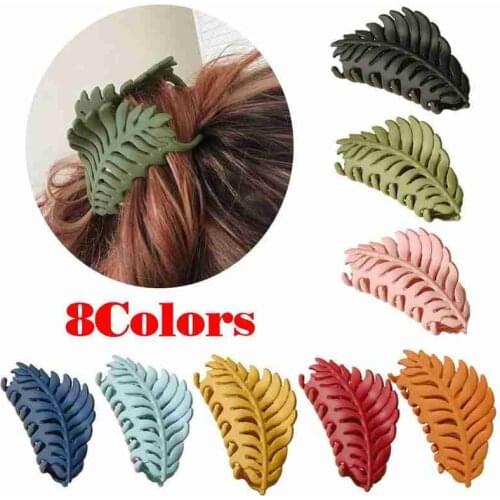 Ladies Women Large Hair Claw Clamps Clips Leaves Claw Clamp Hair Accessories Leaf Hairpin Hairpin