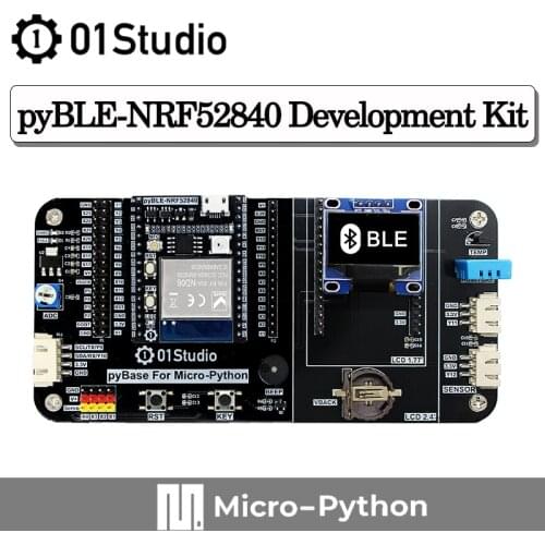 01Studio pyBLE - NRF52840 Bluetooth Module Development Demo Board Low Power BLE MicroPython circuitpython IOT Wireless