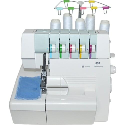 1PC Sewing Machine Line Hemming Zigzag Stretch Sewing Machine 857 Overlock Machine With English Manual