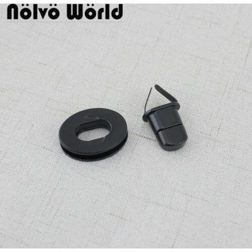 10-30pcs dark black finish 20*23mm small twist turn lock for bags purse sewing