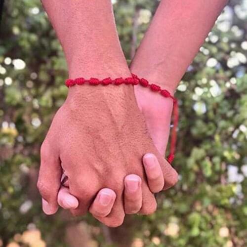2Pcs Lucky Red String Bracelets 7 Knots Protection Rope Amulet New Year Gift Adjustable Gift Red Rope Bracelet