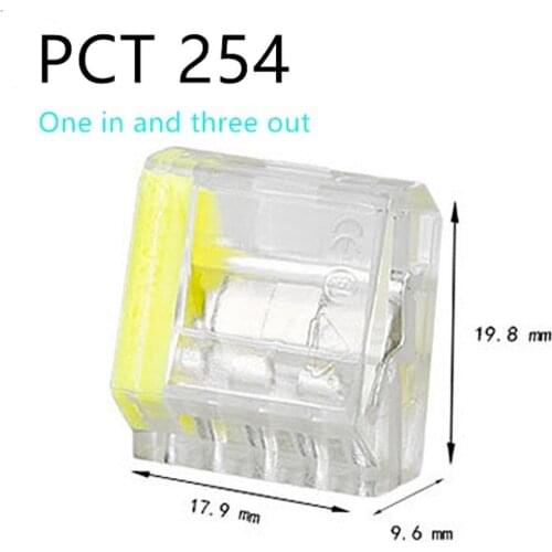 20pcs/30pcs/50PCS Wire Connector PCT-252 / 253/254/255 Mini Quick Push-In Terminal Blocks Compact Wire Connector