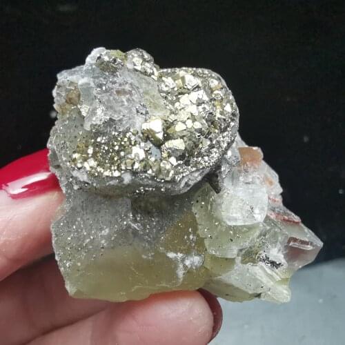 29.8gRare natural flower liquid and nonferrous pyrite symbiosis repair energy home decoration quartz gem collection ornaments