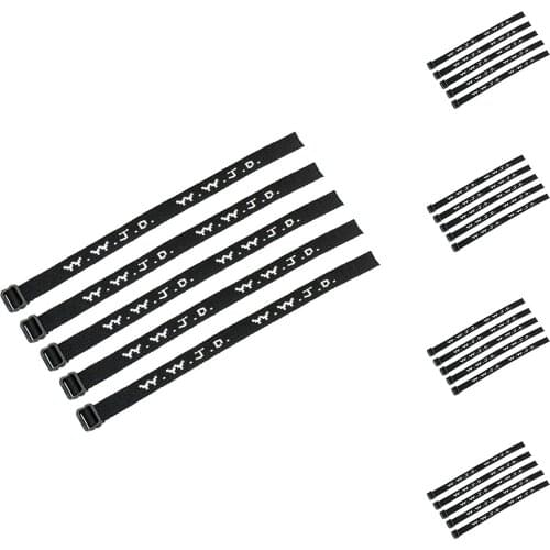 8pcs Black WWJD Bracelet, Religious Bracelet, What Would Jesus Do Bible Bookmark Gifts Bracelet, WWJD Sunday School Fundraising