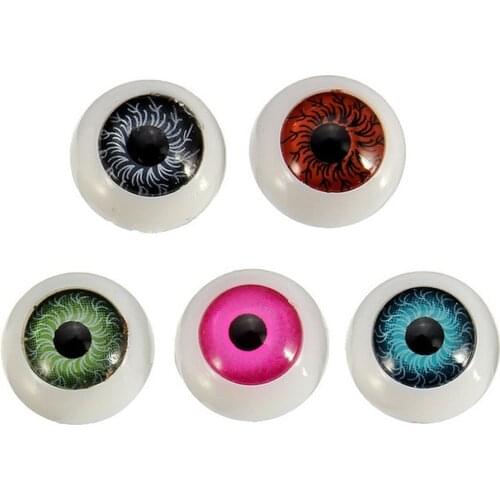 8pcs Fake Plastic Half Round Eye Eyeball FIT MASK Skull Halloween 15MM Half Round Acrylic Doll Bear Craft Eyeball