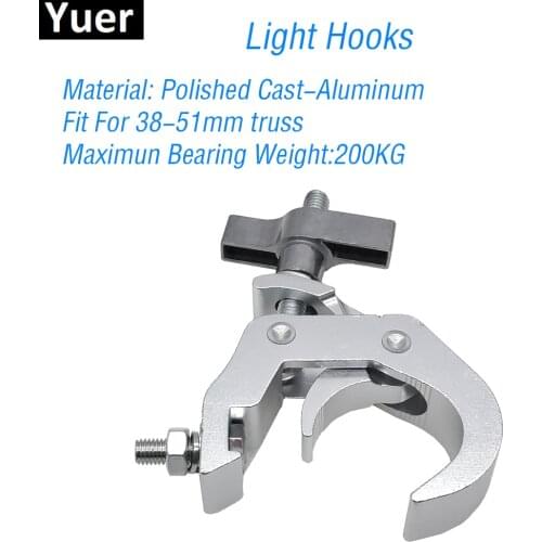 Aluminum Stage Light Hooks Fit For 38-51mm Clamp Holder LED Stage Effect Light Truss For DJ Disco Bar Club Stage Accessories