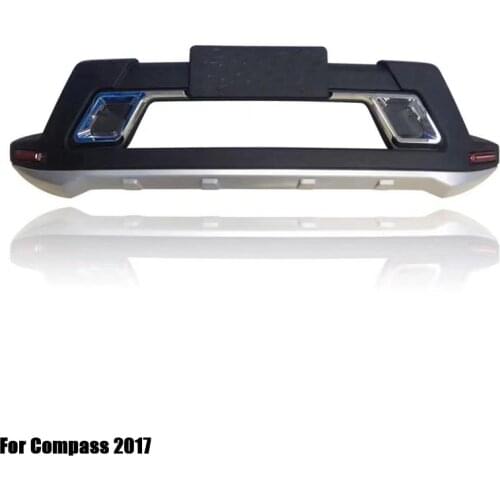 Car ABS Bumper Guard for Compass 2017 2018 2019 Front and Rear Bumper Guard