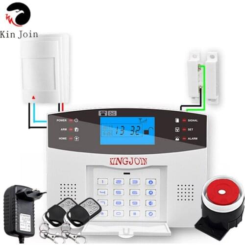 433MHz Wireless GSM Alarm System English Russian Spanish French Italian Language Wired Motion Detector Alarm Wired Door Sensor