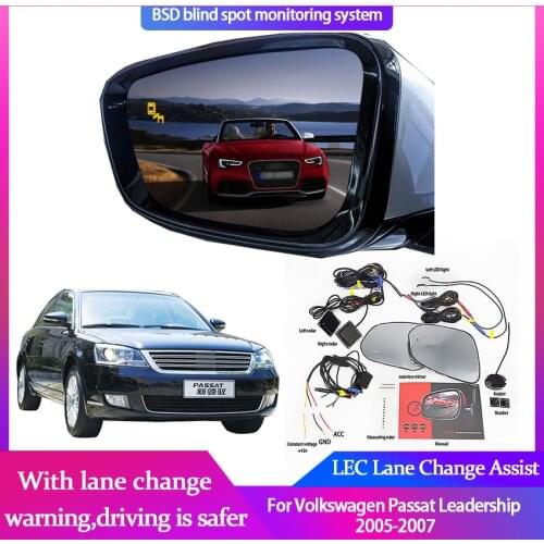 Car BSD System BSA BSM Blind Spot Detection Driving Warning Safety Radar Alert Mirror For Volkswagen Passat Leadership 2005-2007