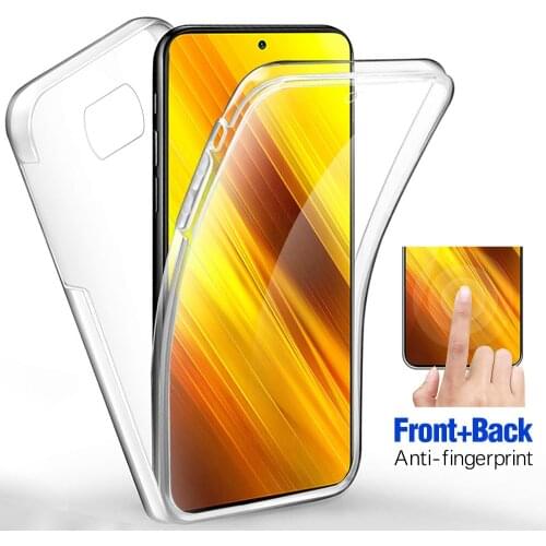 For Xiaomi Mi POCO X3 Pro Case 360 Full Body CasesFor Xiaomi redmi note 9 Pro Double Sided Silicone TPU Transparent Cover Coque